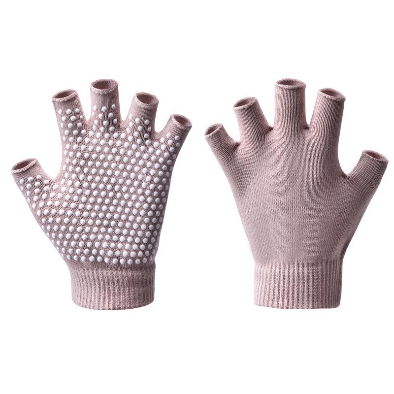 1Pair Warm Anti-slip Yoga Gloves Women Men Half-finger Gloves Pilates Indoor Dance Fitness Training Open-fingered Gloves