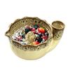 Multifunctional Kitchen Basin Ceramic Berry Bowl with Strainer Holes, Self-Spinning Vortex Design, Fruit Washing Rinse for Berries Vegetables Colander