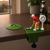 Origineller Bieröffner Golfflasche mit eingebautem Metallklinge und drehbarer Klemme, Mini-Golfer Schreibtisch Putter Design Magnetischer Kapselheber Fänger, Lustig