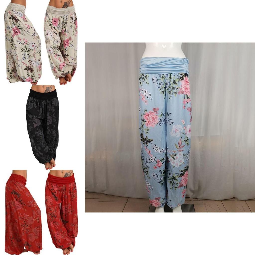 Pantaloni da Yoga Harem da Donna Thailandesi con Comoda Vita Elastica e Vestibilità Ampia