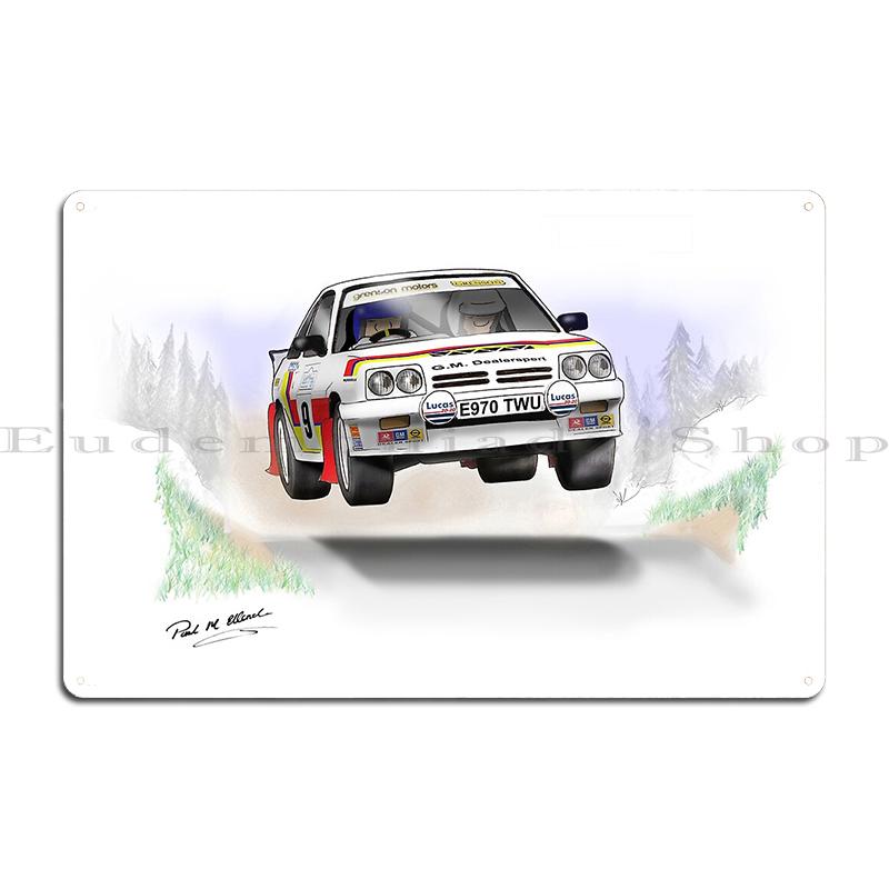 

Guy Colsoul rallysport Mighty Manta 1984 Opel Manta 400 B ADVERT Classic vehicle Metal Designing Wall Mural Tin Sign Poster 20x30cm