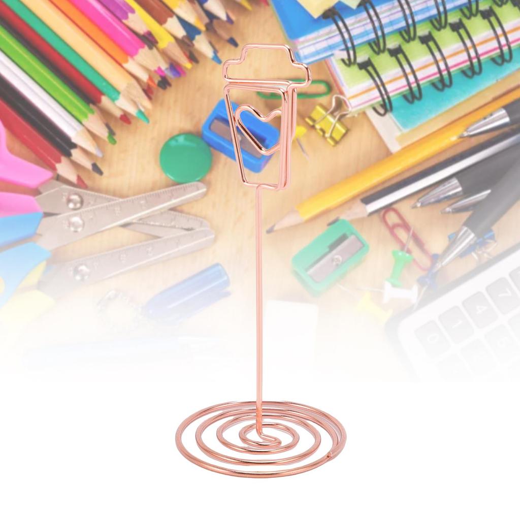 10Pcs Table Card Holder Reusable Metal Iron Place Stands Display Clips for Weddings Events Restaurants Parties