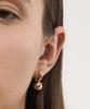 Lisse [925 Silver] Dot Pearl Hoop E