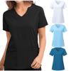 Women Short Sleeve V-neck Tops  Working  T-shirts