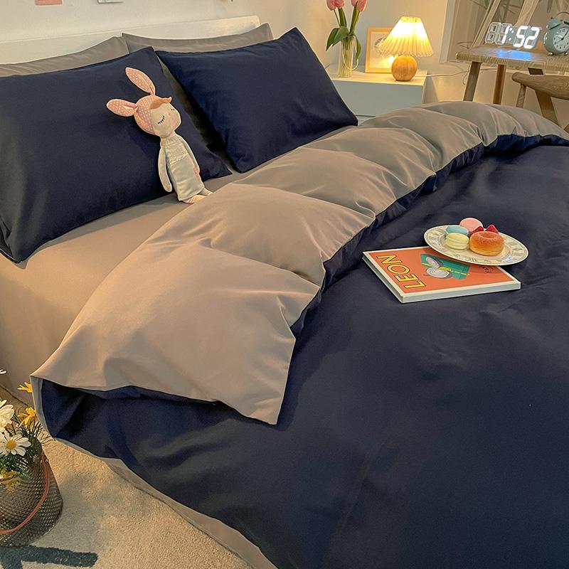 Weißer Bettdeckenbezug Hautfreundliche Bettbezüge Einfacher Stil Bettwäsche für Zuhause funda nordica Weiche Bettbezüge (Kein Kissenbezug)