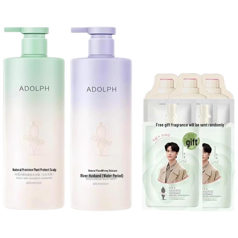 Adolph Plant Fragrance Anti-Dandruff Shampoo & Shower Gel Set