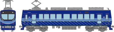 Eisenbahn-Sammlung Tetsukore Eizan-Zug Serie 700 Erneuerungswagen Nr.. 723 Blaue Diorama-Zubehörteile