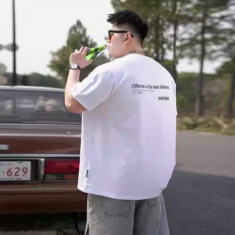 Cartoon Bedrucktes Lockeres Herrenmode Einfaches Kurzarm-Oberteil Baumwolle Bequem Leicht Kurzarm-T-Shirt