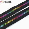 1/2Pcs 5# Resin Zip 15-80cm Open / Close End Auto Lock Zippers Rainbow Teeth Zipper Bag Coat Repair Kits Zips Sewing Accessories