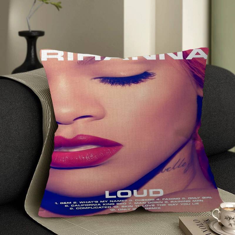 Famous Singer R-RIHANNAs Pillowcase Toon Gift Cushion Cover Bedroom Home Sofa Chair Seat Decor Pillow Case