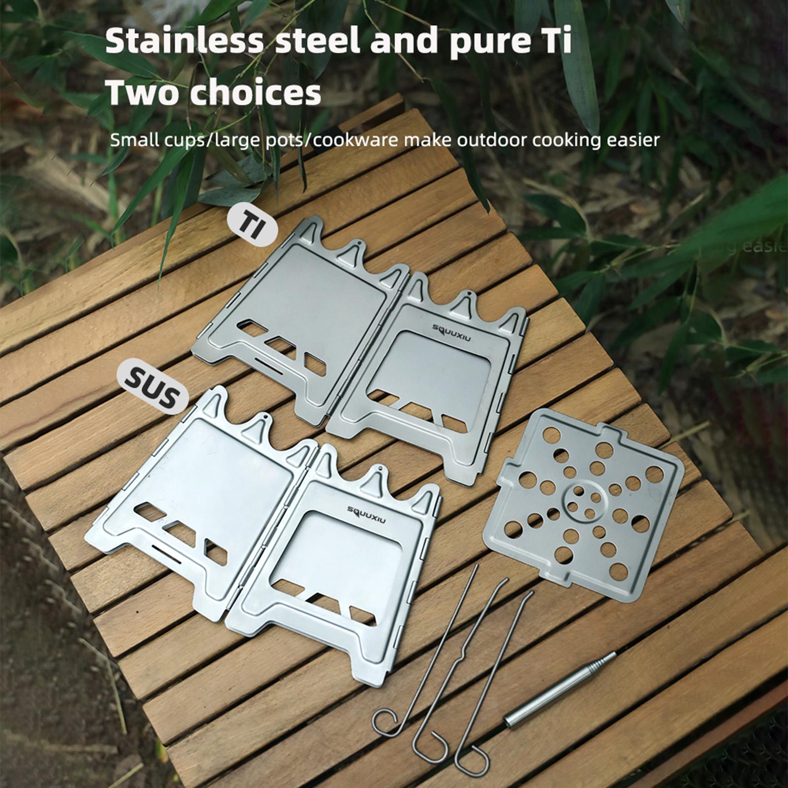 Уличные мини-костровища складная Ti костровая печь шарнирная дровяная печь для кемпинга — фото 8