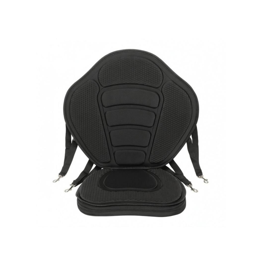 Padded Kayak Seat Cushion Metal Hooks High Back Textured for Outdoor