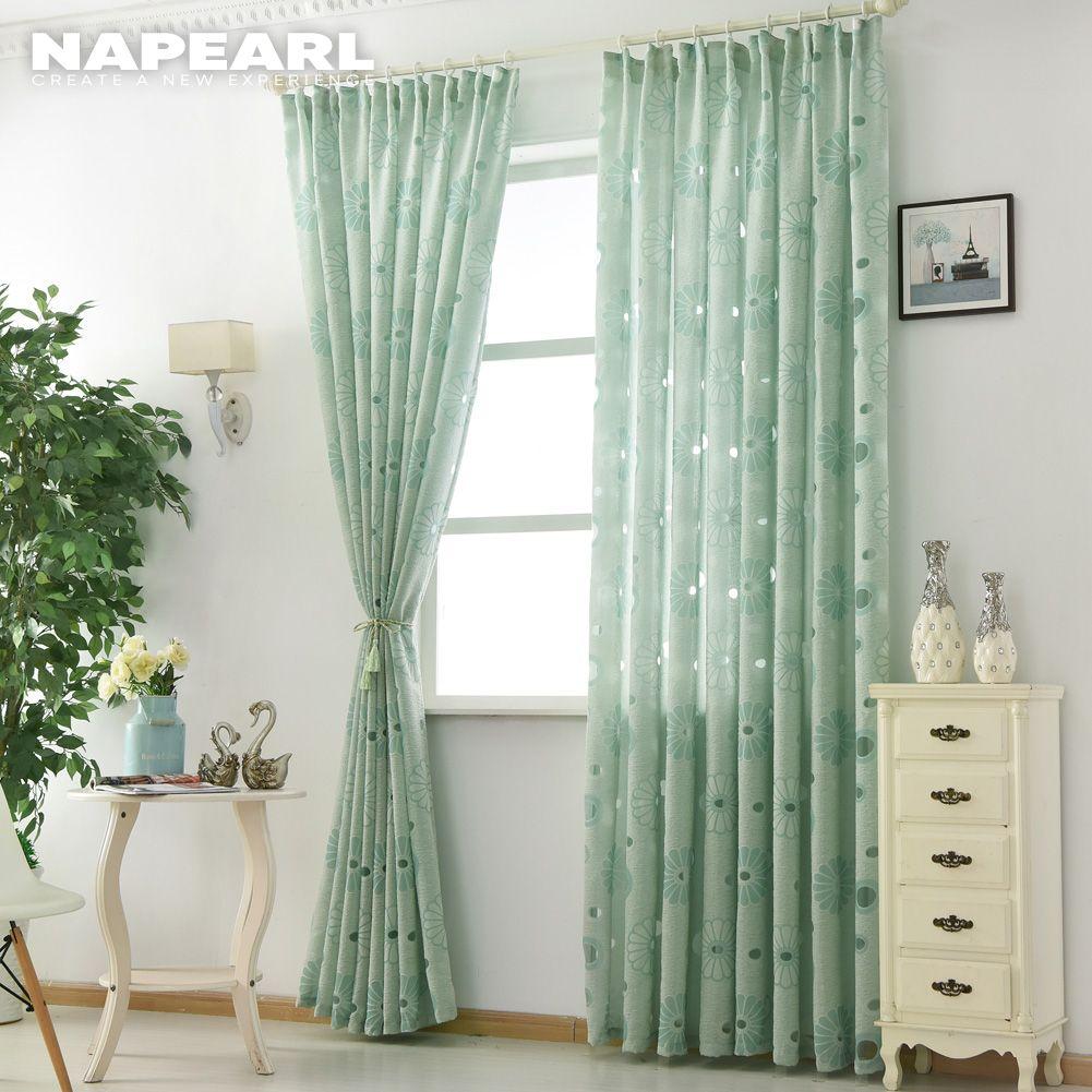 1 Stück NAPEARL Eleganter Blumen Jacquard Tüllvorhang für Schlafzimmer Wohnzimmer Fenster Heimdekoration