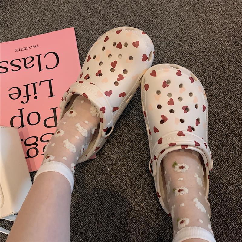 Fashion Slippers Casual Summer Women's Shoes Cover Toe Platform Shale Female Beach Slides Luxury Flat Sabot Fashion House Slippers Platf