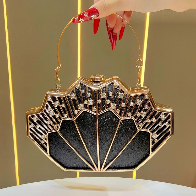 Diamond-encrusted Heavy Industry Clutch Bag, High-end Chinese-style Handbag, Single-shoulder Crossbody Dinner Bag