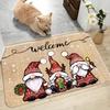 Festival Santa Claus Dwarf Welcome Door Mat Indoor Outdoor Area Carpet Kitchen Bedroom Floor Mat Home Decoration