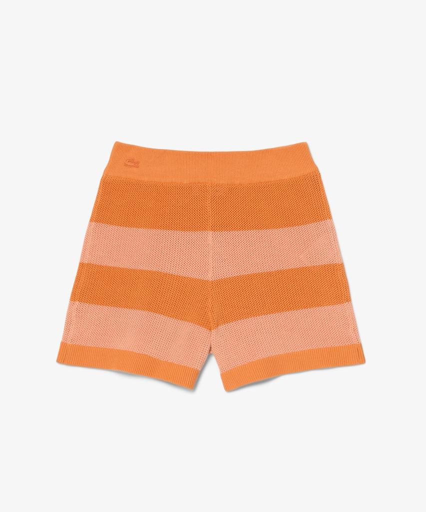 LACOSTE Women'S Bold Stripe Shorts Gf9891-56G 4Im
