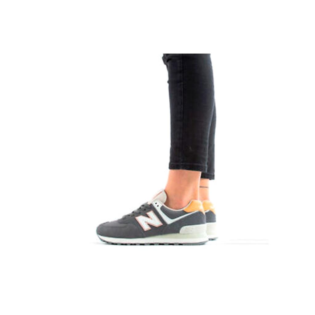 New Balance Nb 574 Retro Cushioning Durable Support Low Top Casual Running Shoes Women Sneaker Gray Pink WL574SYP