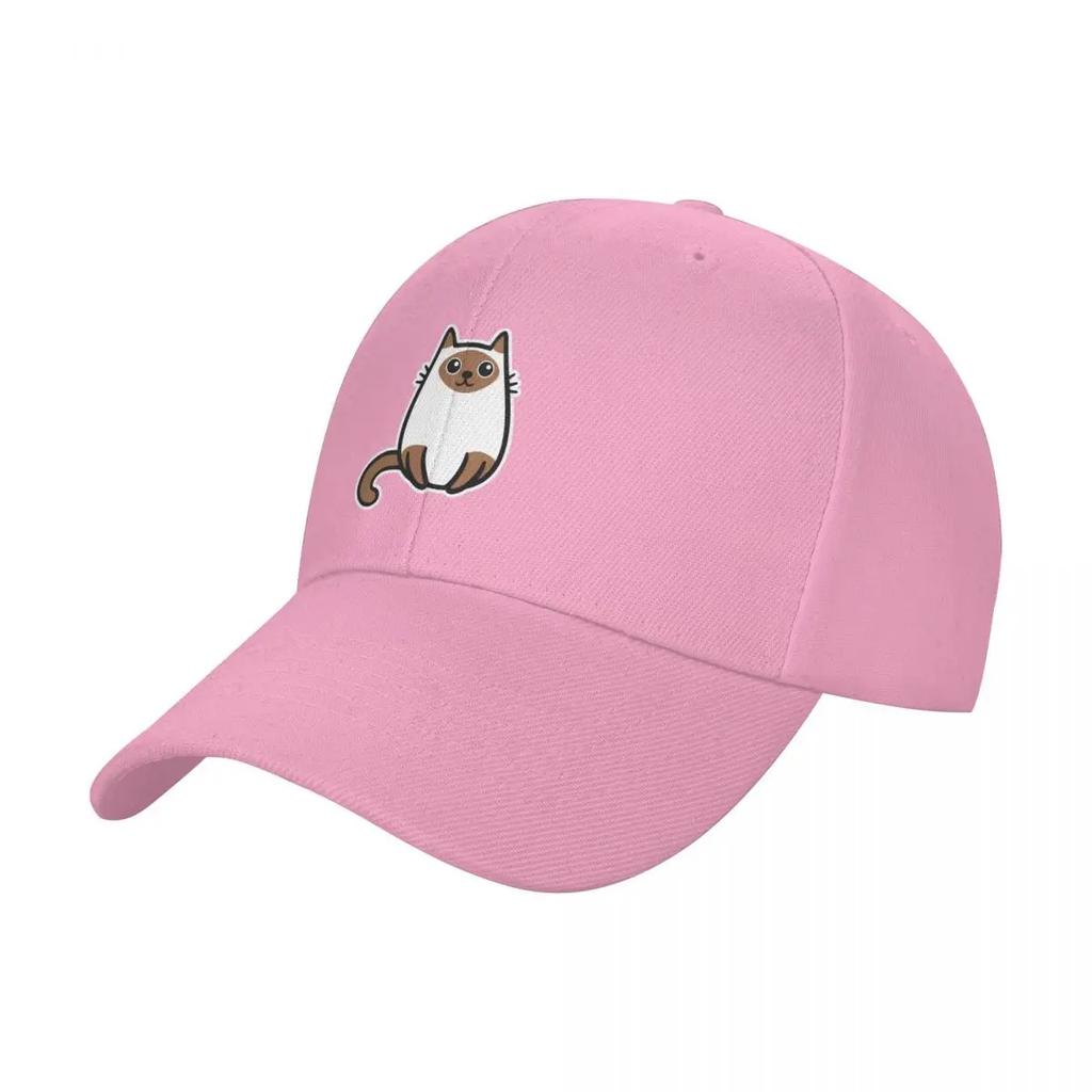 Cute Siamese Cat Kawaii for Cat Lovers Baseball Cap Beach Bag Fishing cap Golf Hat Women's Golf Clothing Men's