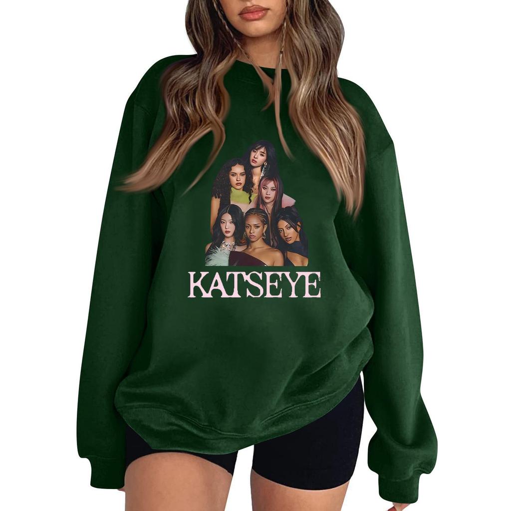 Women's Fashionable And Casual Long Sleeve Round Neck Printed Sweatshirt