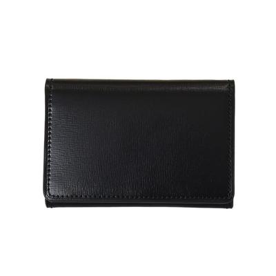 Business Card Holder Cordovan Genuine Leather Cowhide Leather Card Case for Men and Women Black (11. (Grain))