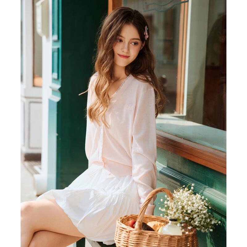 TonLion Women s V-Neck Cardigan Sweater M