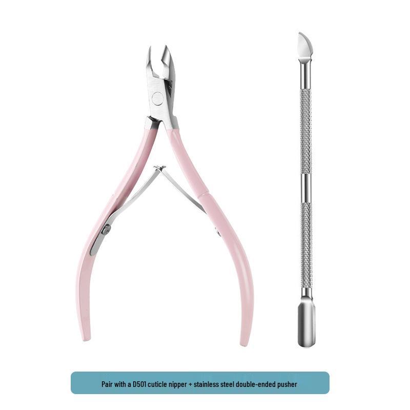 Stainless Steel Manicure Set: 3-Piece Dead Skin Scissors, Double-Headed Pusher, and Nail Clipper