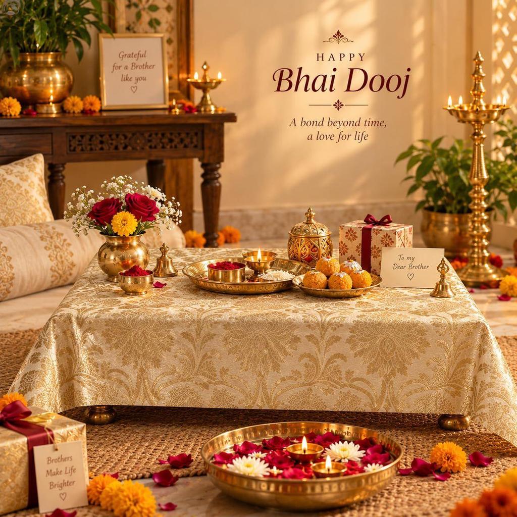 Ivory Brocade Silk Luxurious Rectangular Chowki Cover 18x24 Inches | Puja Chowki, Bajot, Patiya, Peedha,Ganpati Chowki, Puja Platform, Puja Table
