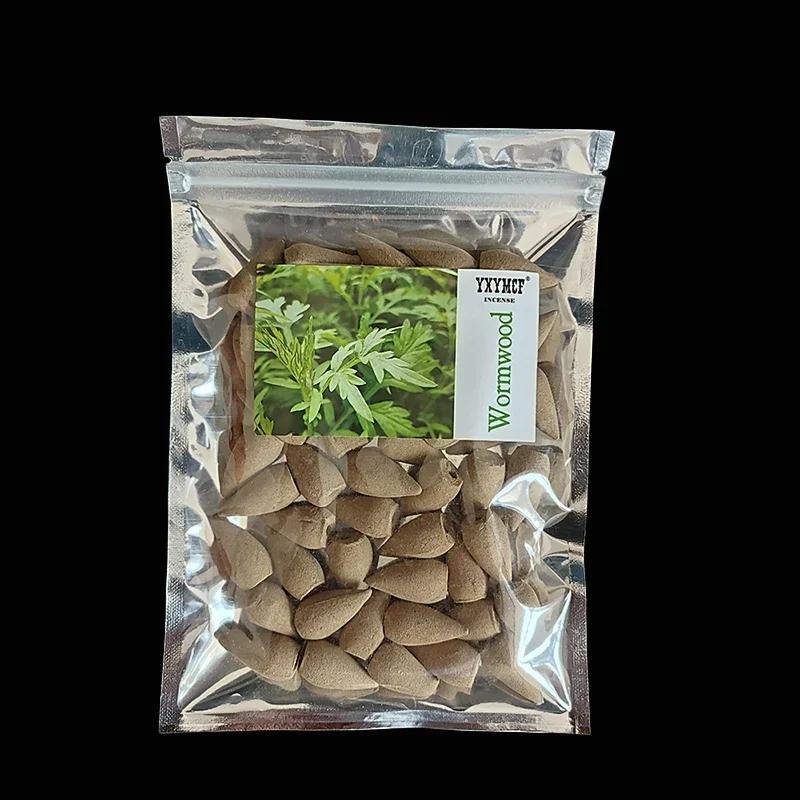 50pcs Natural Sandalwood Backflow Incense Cones To Watch Incense Waterfall Lavender Jasmine Scents for Home Tower Incense