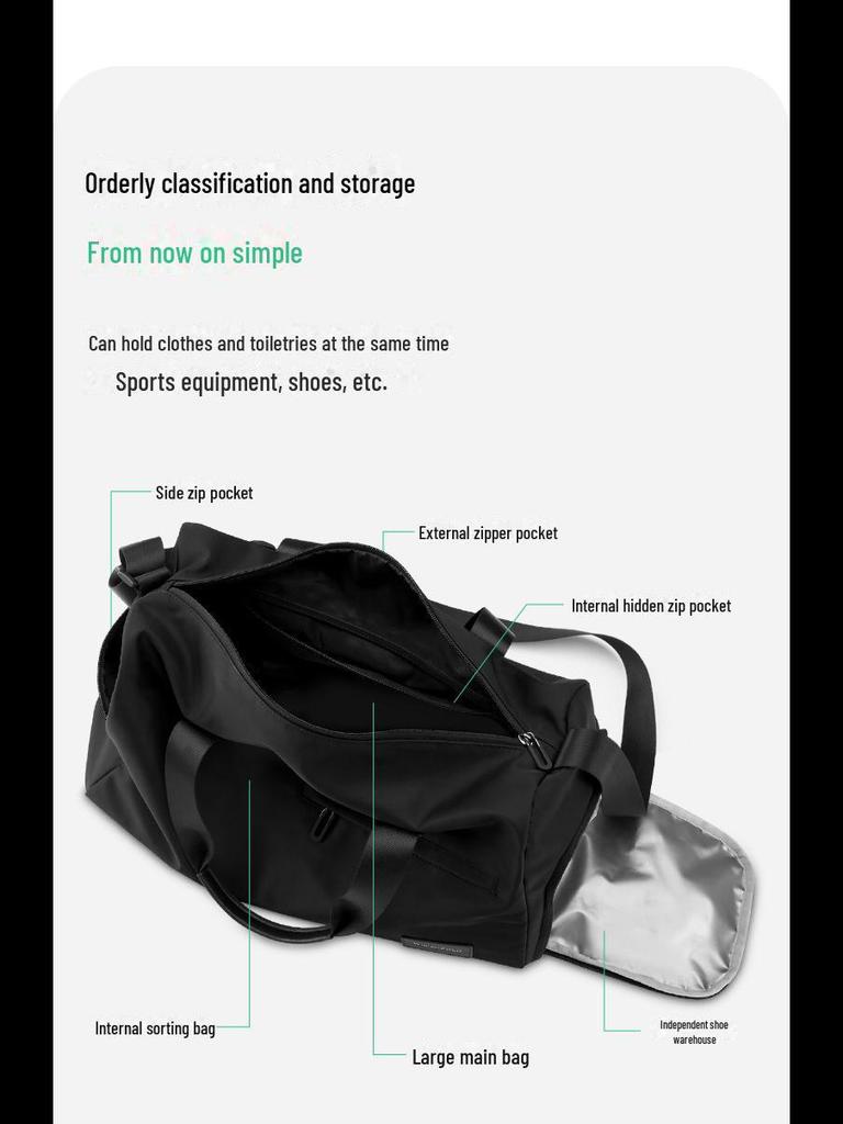 Pánská cestovní taška King Paul: Vodotěsné, velkokapacitní, suché/mokré oddělení, kabelka a sportovní úložiště.