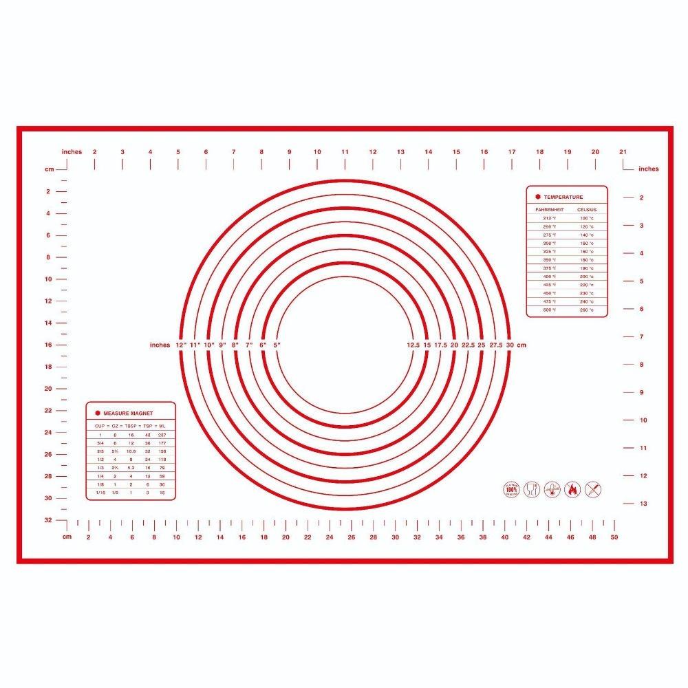 Kneading Dough Mat Silicone Baking Mat Pizza Cake Dough Maker Pastry Kitchen Cooking Grill Gadgets Bakeware Table Mats Pad Sheet