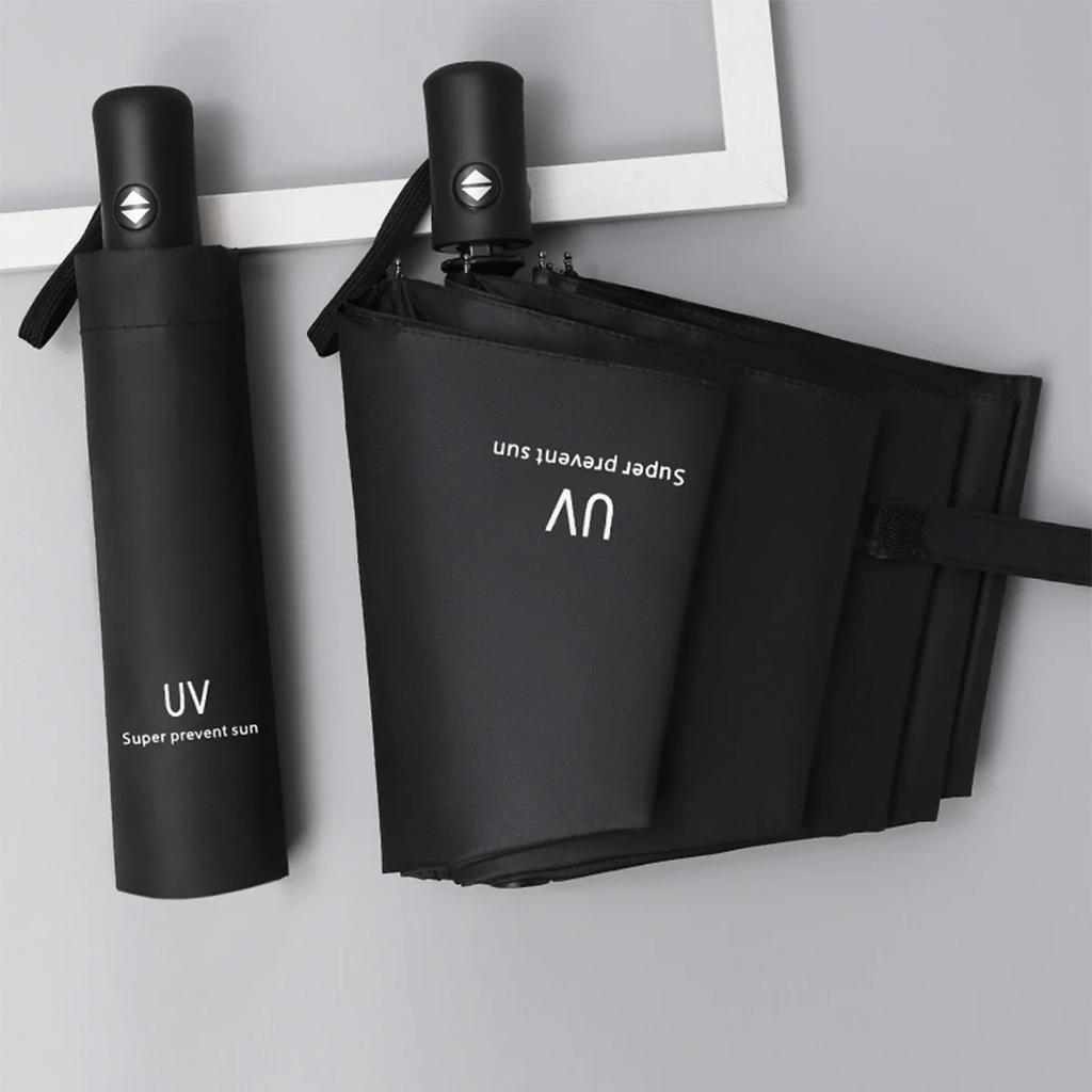 Paraguas de viaje multicolor a prueba de viento para lluvia y sol de 8 costillas, apertura y cierre automáticos