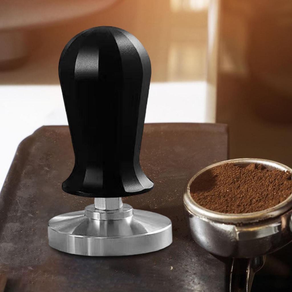 Stainless Steel Coffee Tamper, Flat Base Bean Press Hammer Leveler Tamper Barista Tool