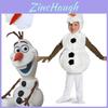 Encantador Fantasia de Cosplay de Boneco de Neve Olaf Congelado Para Crianças Halloween Vestir-se