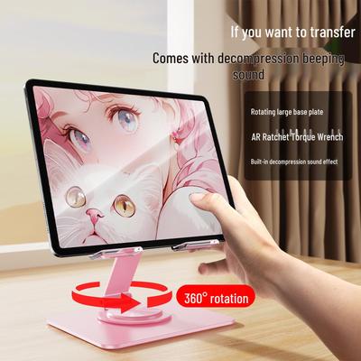 360° Rotating Clear Tablet & Phone Stand for Desktop - Ideal for IPAD & Lazy Viewing