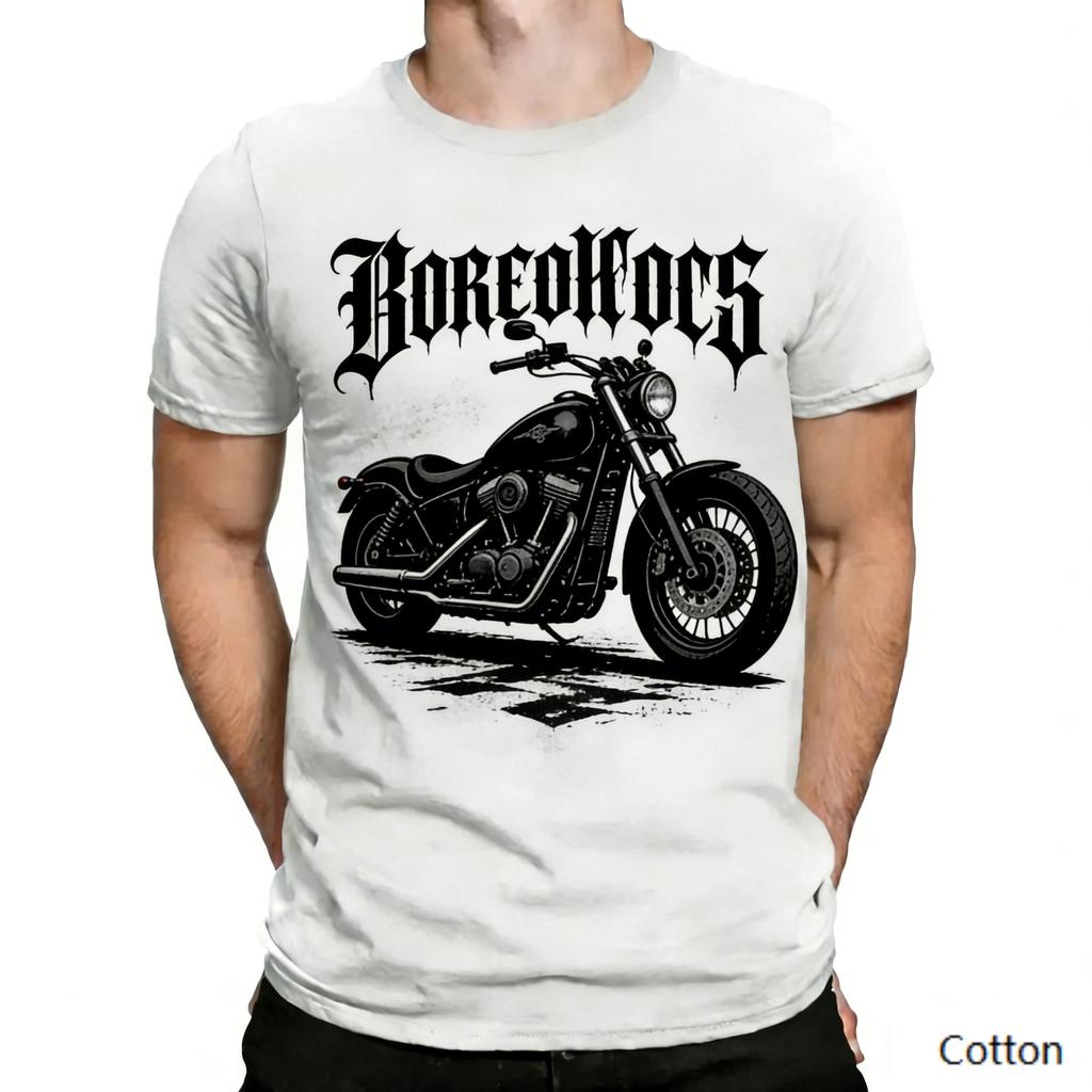 Vintage FlameEyed Biker Skull Graphic TShirt Retro Chain Gear Print Pure Cotton Tee Heavy Metal Streetwear Unisex Top