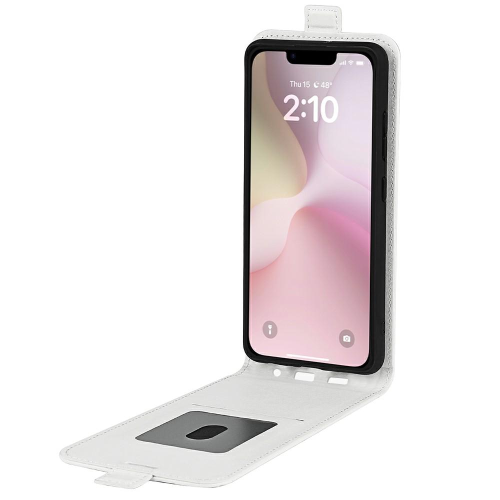 

For iPhone 16e Case with Card Slots Vertical Flip Leather Phone Cover White