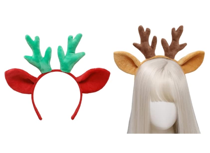 Christmas Reindeer Headband, Hair Hoop, Hair Ornament, Hair Clip, Costume Accessory, Deer Antler, Party Supplies, Unisex, Cosplay, Costume
