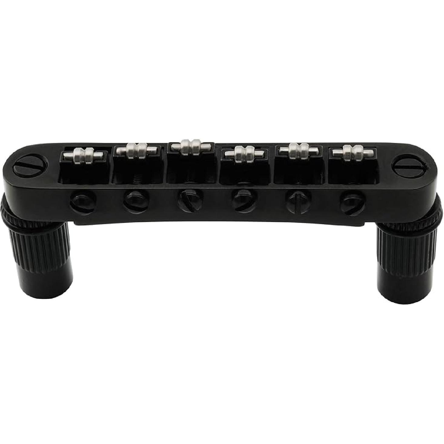 Musiclily Pro 52mm Guitar Roller Saddle Bridge Tune-O-Matic Bridge with M8 Post for Les Paul LP SG Electric Guitar, Chrome чёрный