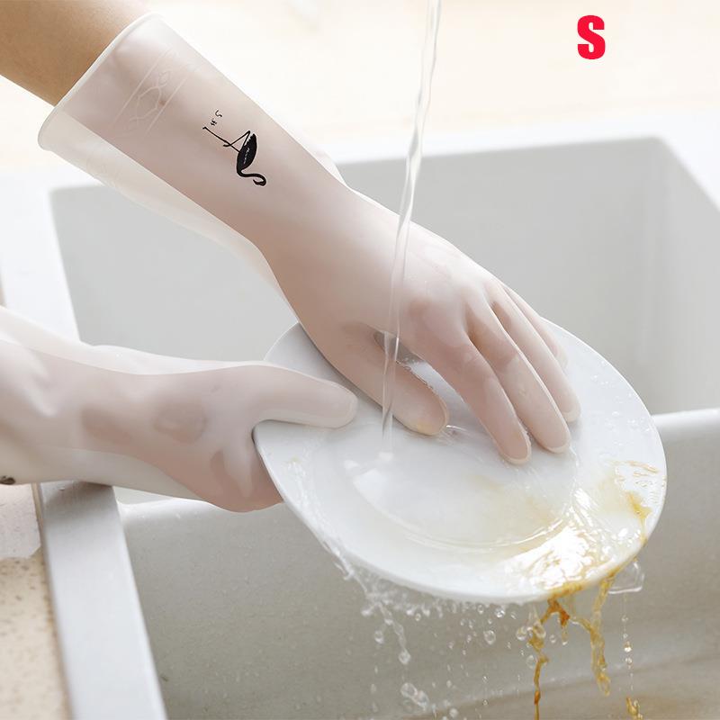 Kitchen transparent white washing gloves durable latex waterproof Working Gloves House Cleaning Protective Goods Kitchen Tool