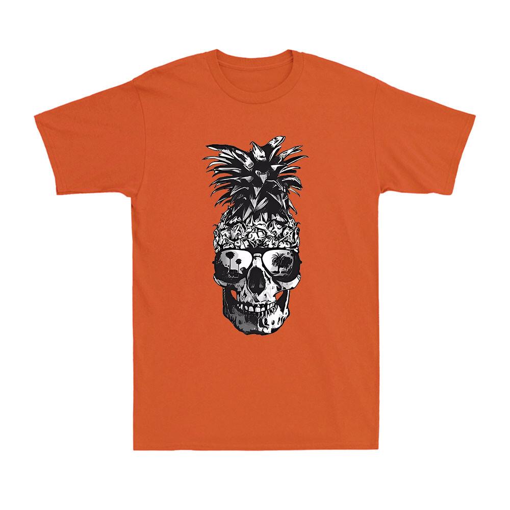 Pineapple Skull Holiday Vibes Surfing Surfer Funny Vacation Gift Men s T-Shirt S разноцветный