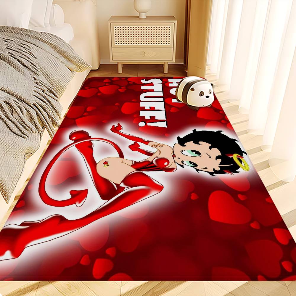 B-Betty-Cute-Boop Door Mat Cheaper Anti-slip Modern Living Room Balcony Printed Bedside Mats