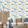 Wallpaper Colorful cars fairy tale decoration for living room and bedroom 50x1000