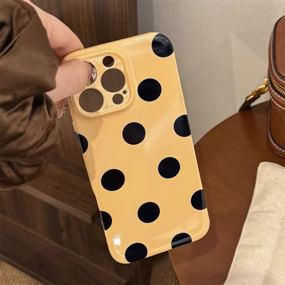 Ins Simple and Fresh Polka Dots, Fine Hole Film Shell, Suitable for Apple 17air/16e/15/11/13 Pro/x