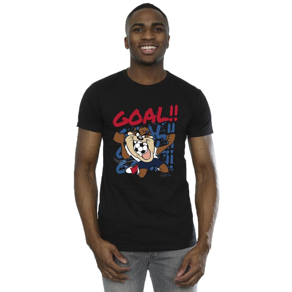 Looney Tunes Mens Taz Goal Goal Goal T-Shirt