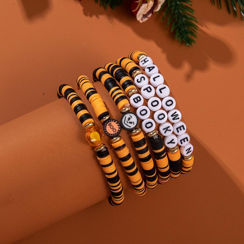 Halloween Stacking Soft Pottery Bracelets Hot-selling Beaded 1011 New Bracelets, Fun and Funny Hand Accessories