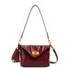 Lazy Wind Lock Single Shoulder Underarm Bag Retro Soft Leather Business Bag Luxury Crossbody Bag