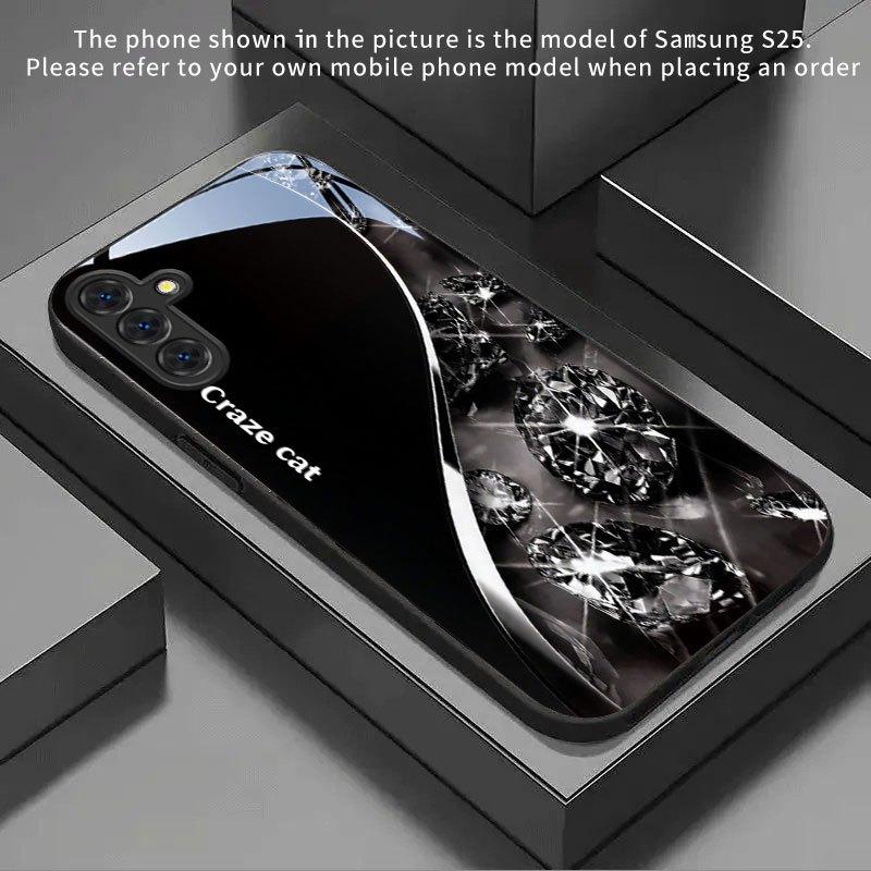 Diamond New Model Exquisite Luxury High-end PhoneCase Glass PhoneCase for Samsung Galaxy S26 S25 S24 S23 S22 S21 FE,Ultra,Plus