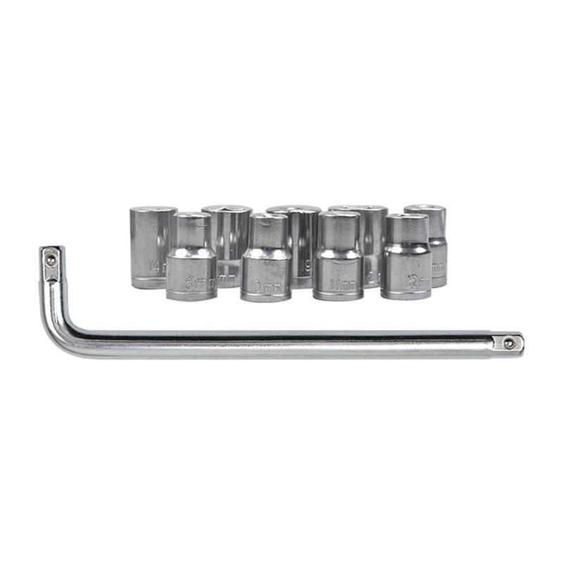 10Pcs Ratchet Tool Set Sleeve Combination Kit Multifunctional for Auto Tricycle Wheel Repair Emergency