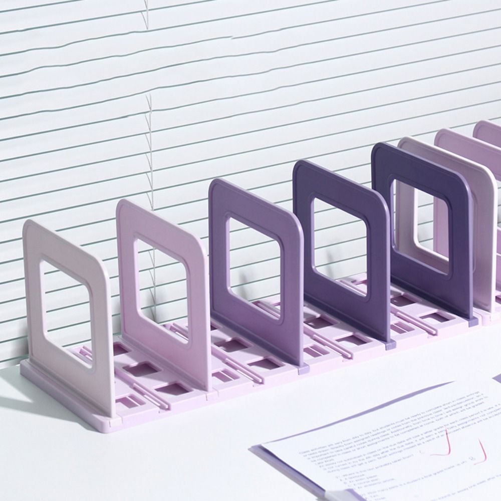 Non-slip Desktop Book Stand Adjustable Vertical Book Holder File Storage Bookshelf  Documents